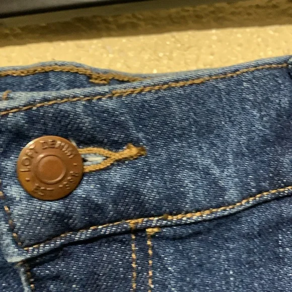 LOFT Jeans Shorts 8 Blue 5-Pocket Fringe Cotton Elastane - Picture 10 of 16